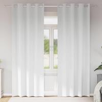 VidaXL Zwart-out gordijnen met ringen 2 pcs puur wit 225 x 140 cm