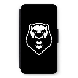 Angry Bear (black): iPhone 12 mini Flip Hoesje