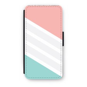 Strepen pastel: iPhone 8 Plus Flip Hoesje