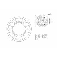 BREMBO Serie Oro remschijf, remschijven voor de moto, vast 68B407C4