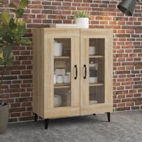 Dressoir 69,5x34x90 cm bewerkt hout sonoma eikenkleurig - thumbnail