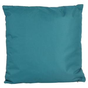 Buiten of tuin sier kussens - petrol blauw - 45 x 45 cm - binnen/buiten - tuinbank