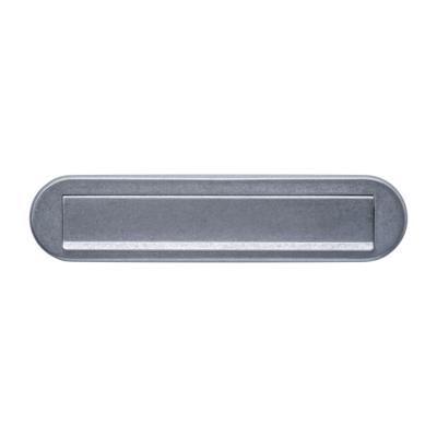 Intersteel Brievenbus ovaal met klep/regenrand rvs getrommeld 340x80mm