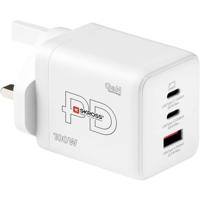 Skross Power Charger Combo+ 100W UK USB-oplader 100 W 2x USB-C, 1x USB-A USB PD Wit Binnen USB Power Delivery (USB-PD), GaN