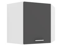 VCM Wandkast Esilo (Hoekwandkast, Wit/antraciet, 57)