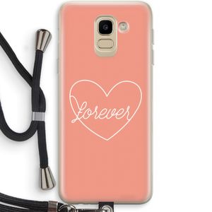 Forever heart: Samsung Galaxy J6 (2018) Transparant Hoesje met koord