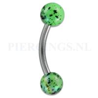 Banana 1.2 mm gespikkelde coating groen Banana 1.2 mm gespikkelde coating groen