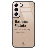 Samsung Galaxy S22 glazen hardcase - Hakuna Matata