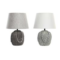 Bureaulamp DKD Home Decor Zwart Stof Polyester Groen Keramiek 220 V 50 W (24 x 24 x 34 cm) (2 Stuks)