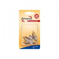 Dynavox 205093 kabel-connector RCA Zwart, Rood, Zilver - thumbnail