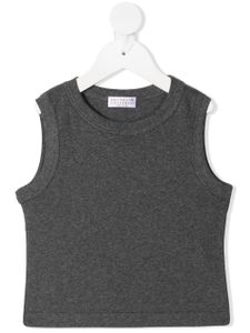 Brunello Cucinelli Kids débardeur à col rond - Gris