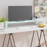 TV-meubel/monitorverhoger 100x30x13 cm glas groen