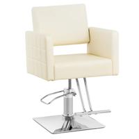 Kappersstoel met voetsteun - zithoogte 49 - 63 cm - 150 kg - crème