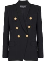 Balmain blazer en laine à boutonnière croisée - Noir