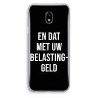 Belastinggeld - Zwart: Samsung Galaxy J3 (2017) Transparant Hoesje