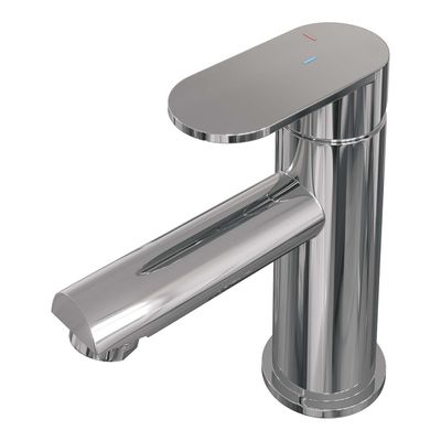 Wastafelmengkraan Brauer Chrome Edition Coldstart Opbouw Laag Platte Hendel Chroom