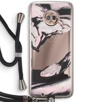 Roze stroom: Motorola Moto G6 Transparant Hoesje met koord