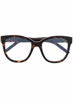 Saint Laurent Eyewear lunettes de vue à monture oversize - Marron