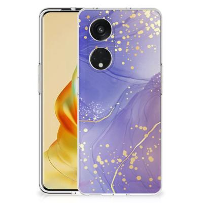 Smartphone hoesje voor OPPO Reno8 T 5G Watercolor Paars