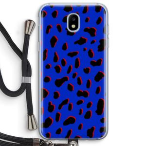 Blue Leopard: Samsung Galaxy J5 (2017) Transparant Hoesje met koord