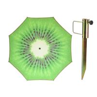 Parasol met metalen grondharing - kiwi fruit groen - polyester - Dia 180 cm - verstelbaar