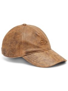 Diesel casquette C-Bar en cuir - Marron