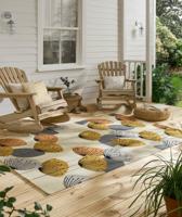 Sanderson - Dandillion Clocks-Ochre/Silver outdoor 445803 - 160x230 cm Vloerkleed
