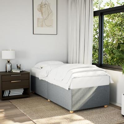 Bedframe zonder matras 100x200 cm stof lichtgrijs