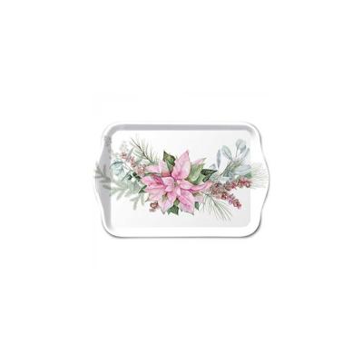 Ambiente Tray 13x21cm Pink poinsettia