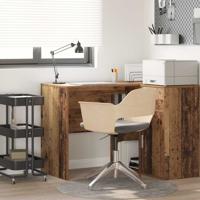 Bureau met plank Oud hout 102 x 50 x 75 cm Bewerkt hout