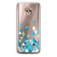 Gekleurde driehoekjes blauw: Motorola Moto G6 Transparant Hoesje