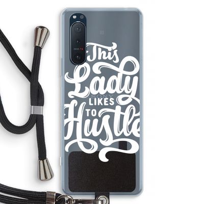Hustle Lady: Sony Xperia 5 II Transparant Hoesje met koord