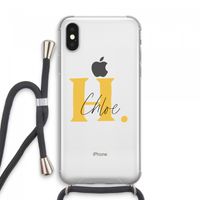 Amber Script: iPhone XS Max Transparant Hoesje met koord