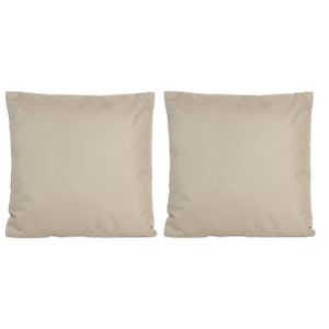 Set van 2x stuks bank/Sier kussens voor binnen en buiten in de kleur taupe 45 x 45 cm Tuinkussens vo