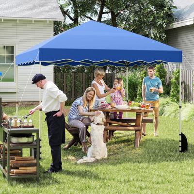 3 x 3 m Paviljoen Waterdichte Vouwpaviljoen met Rollentas Winterbestendig Tuinzelt Tuinpaviljoen Blauw