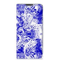 Mobiel BookCase Poco X4 Pro 5G Angel Skull Blauw - thumbnail