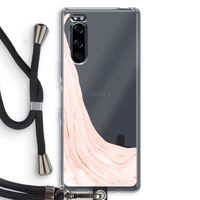 Peach bath: Sony Xperia 5 Transparant Hoesje met koord
