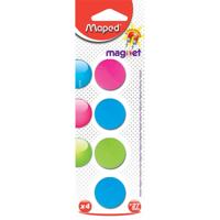 Maped magneten, 27 mm, geassorteerde kleuren, blister van 4 stuks