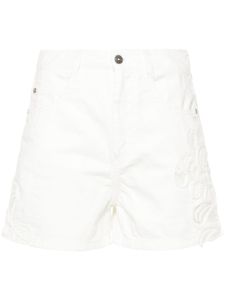 Ermanno Scervino short en jean à taille haute - Blanc