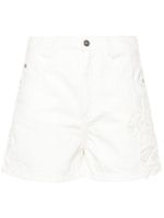 Ermanno Scervino short en jean à taille haute - Blanc - thumbnail