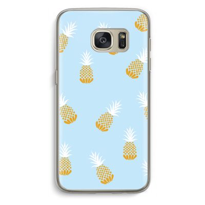 Ananasjes: Samsung Galaxy S7 Transparant Hoesje