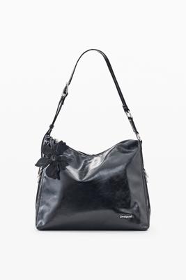 grote tas in leerlook - BLACK - U