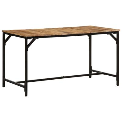 Eettafel 140x70x75 cm massief hout ruw mangohout