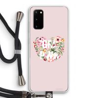 GRL PWR Flower: Samsung Galaxy S20 Transparant Hoesje met koord