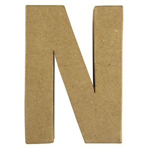 Papier mache letter N