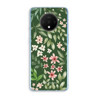 Botanical green sweet flower heaven: OnePlus 7T Transparant Hoesje