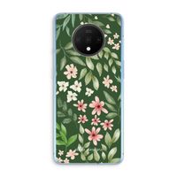 Botanical green sweet flower heaven: OnePlus 7T Transparant Hoesje