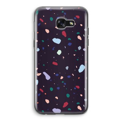 Dark Rounded Terrazzo: Samsung Galaxy A5 (2017) Transparant Hoesje