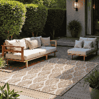Dubbelzijdig Buitenkleed Liora - Beige 250x80cm - - Dekbed-Discounter.nl