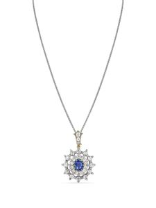 Pragnell Vintage collier Victorian à pendentif serti de diamants - Blanc